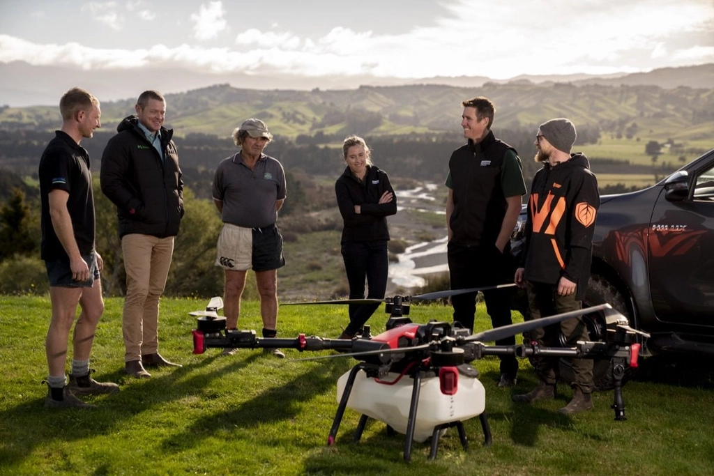 Future farming drone spraying