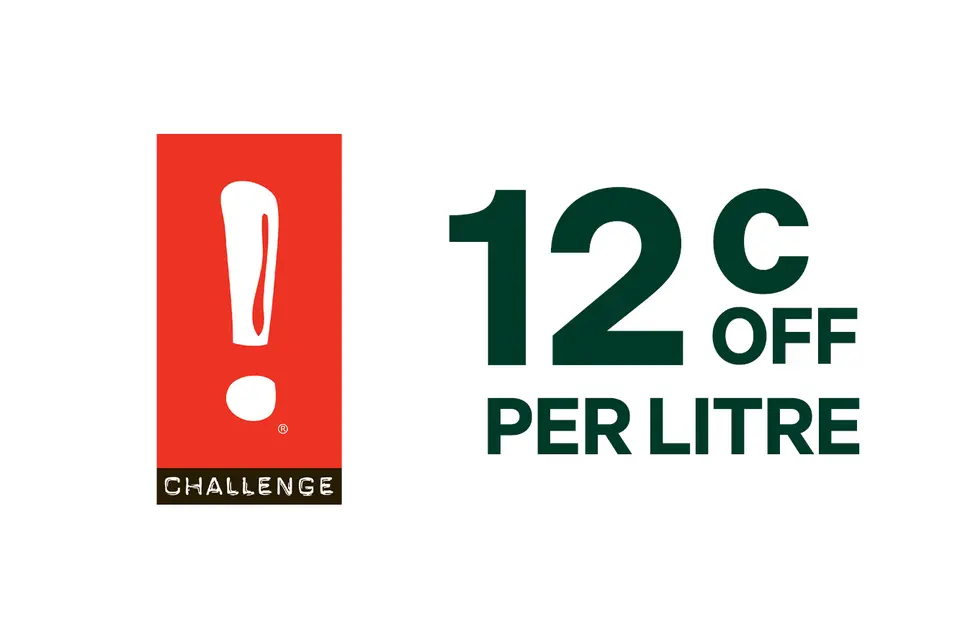 Challenge: 12¢ off per litre