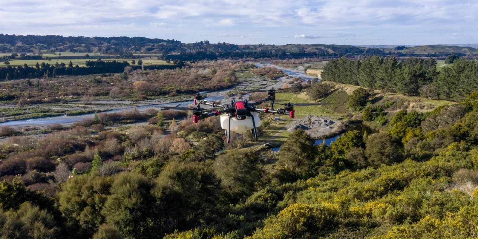 Future farming drone spraying