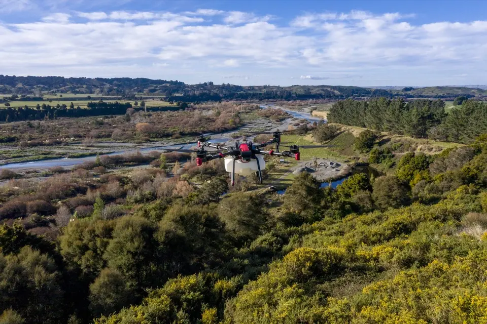 Future farming drone spraying