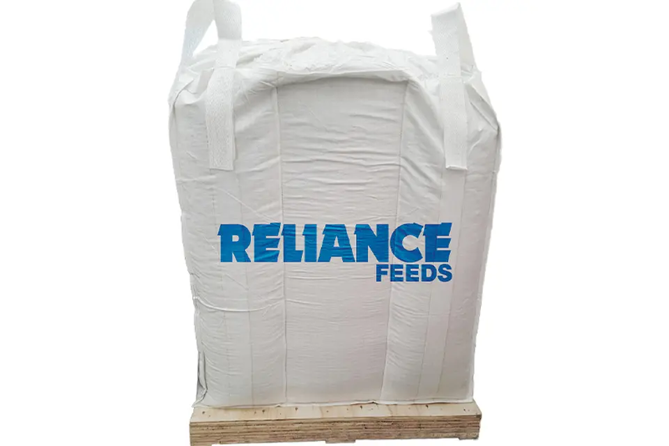 Reliance Feeds bulk bag on pallet